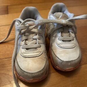 Nike Kids White and Pink Sneakers